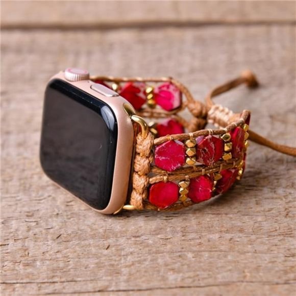 NEW Boho Red Stone Apple Watch Band